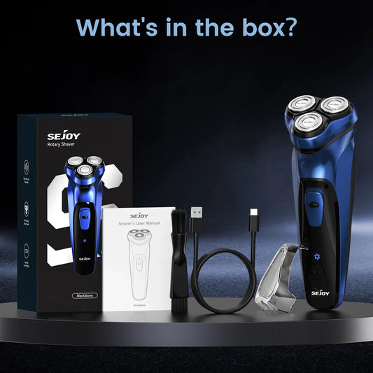 3D Men's Electric Razor Cordless Shaver with Pop-up Trimmer