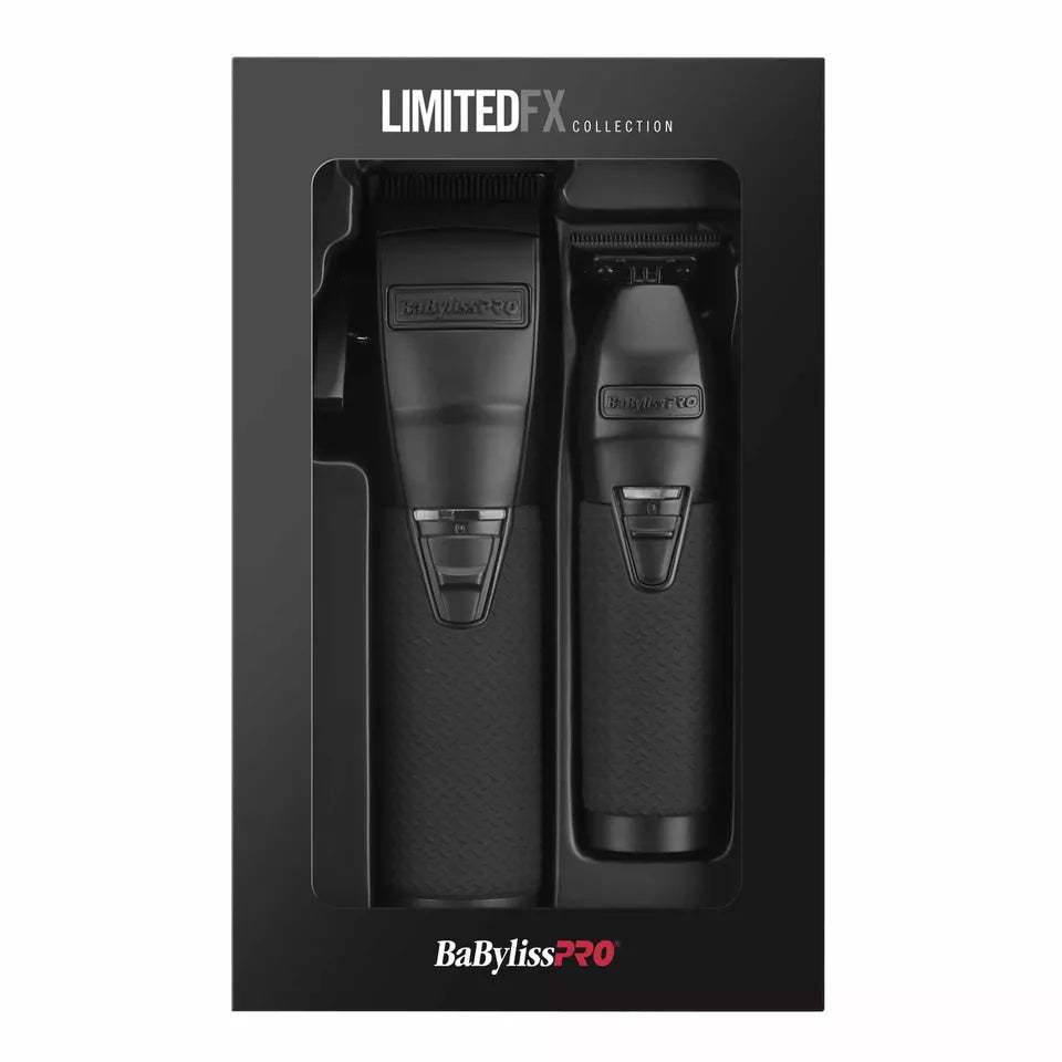 BabylissPro LimitedFX Clipper and Trimmer Collection Matte Black #FXDUOCTMB