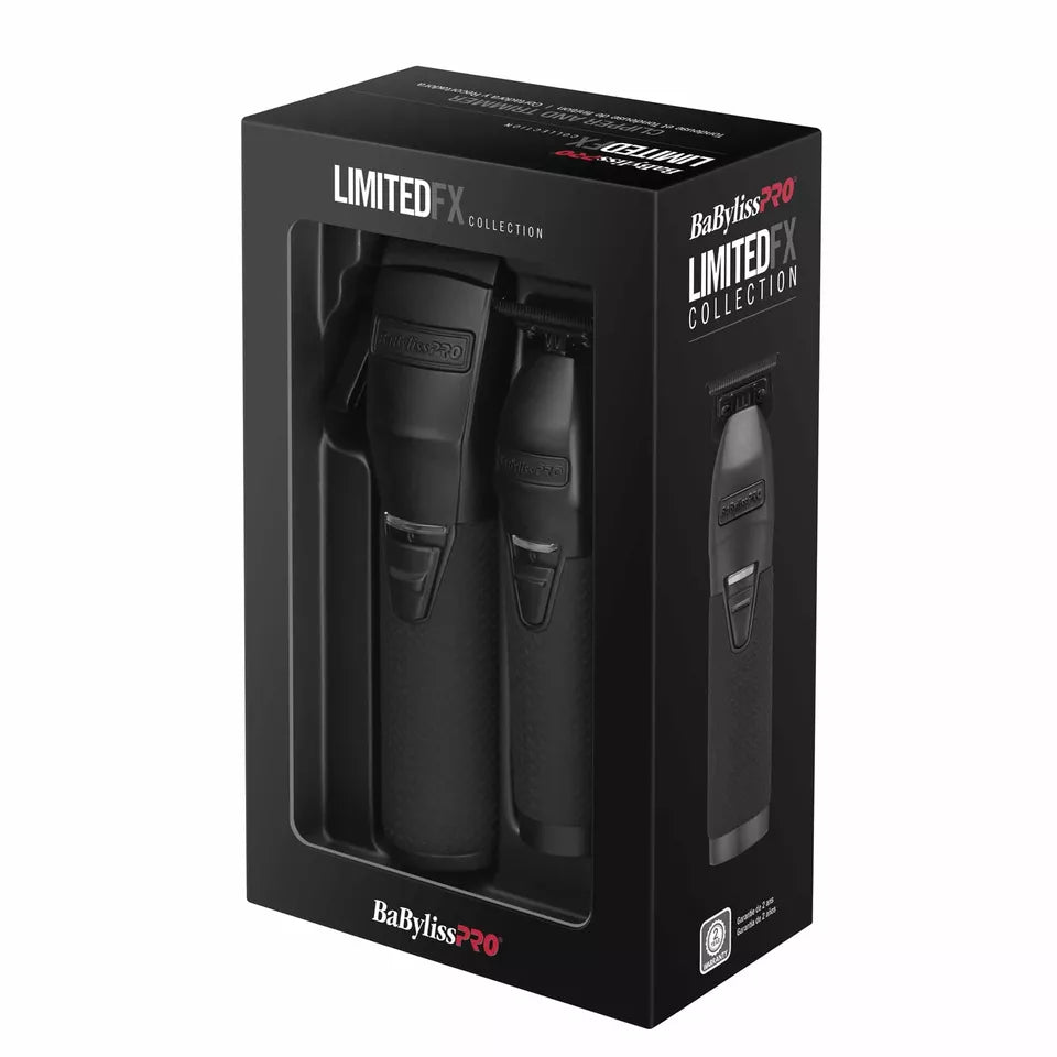 BabylissPro LimitedFX Clipper and Trimmer Collection Matte Black #FXDUOCTMB