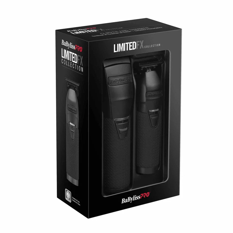 BabylissPro LimitedFX Clipper and Trimmer Collection Matte Black #FXDUOCTMB